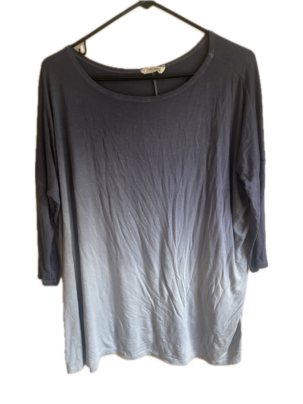 Peach Love Women’s Navy Blue 3/4 Sleeve Top – Size M